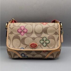 Coach Multicolor Signature Canvas Crossbody Bag